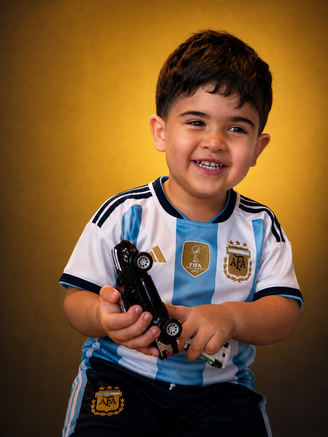 Argentina Kids Home World Cup Kit + FREE shorts