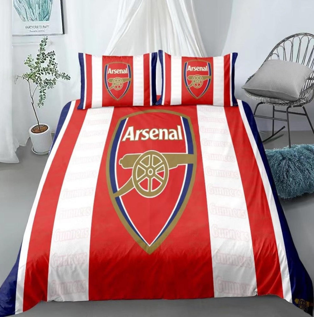 Arsenal Bed Coverlet + 2 Pillow Cases