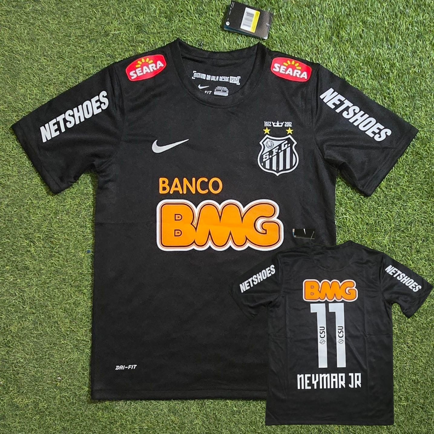 Neymar Santos Retro Black