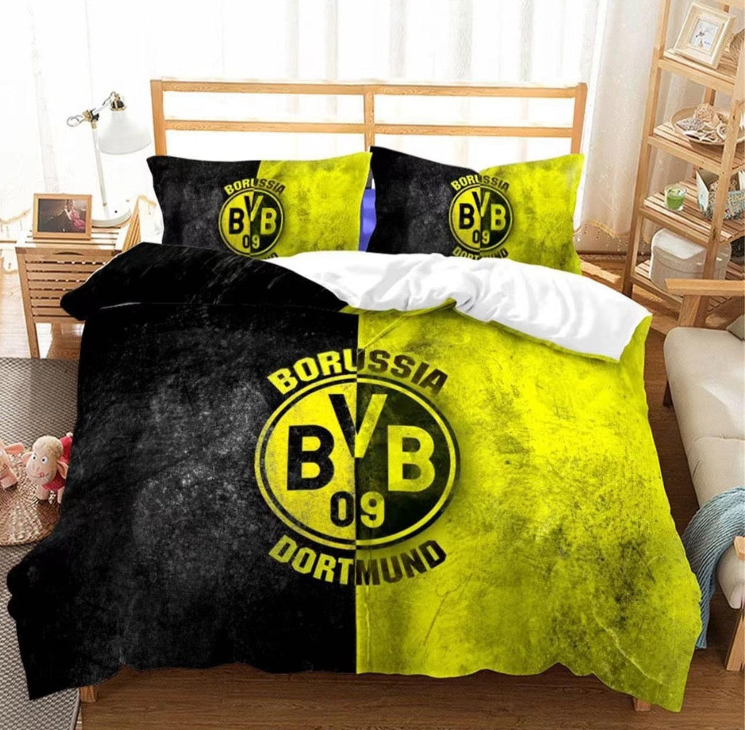 Borussia Dortmund Bed Coverlet + 2 Pillow Cases