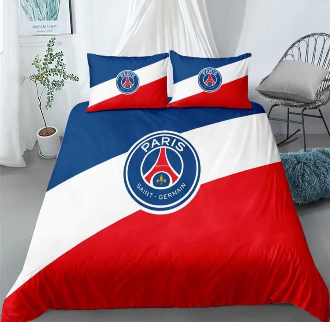 Paris Saint German Bed Coverlet + 2 Pillow Cases