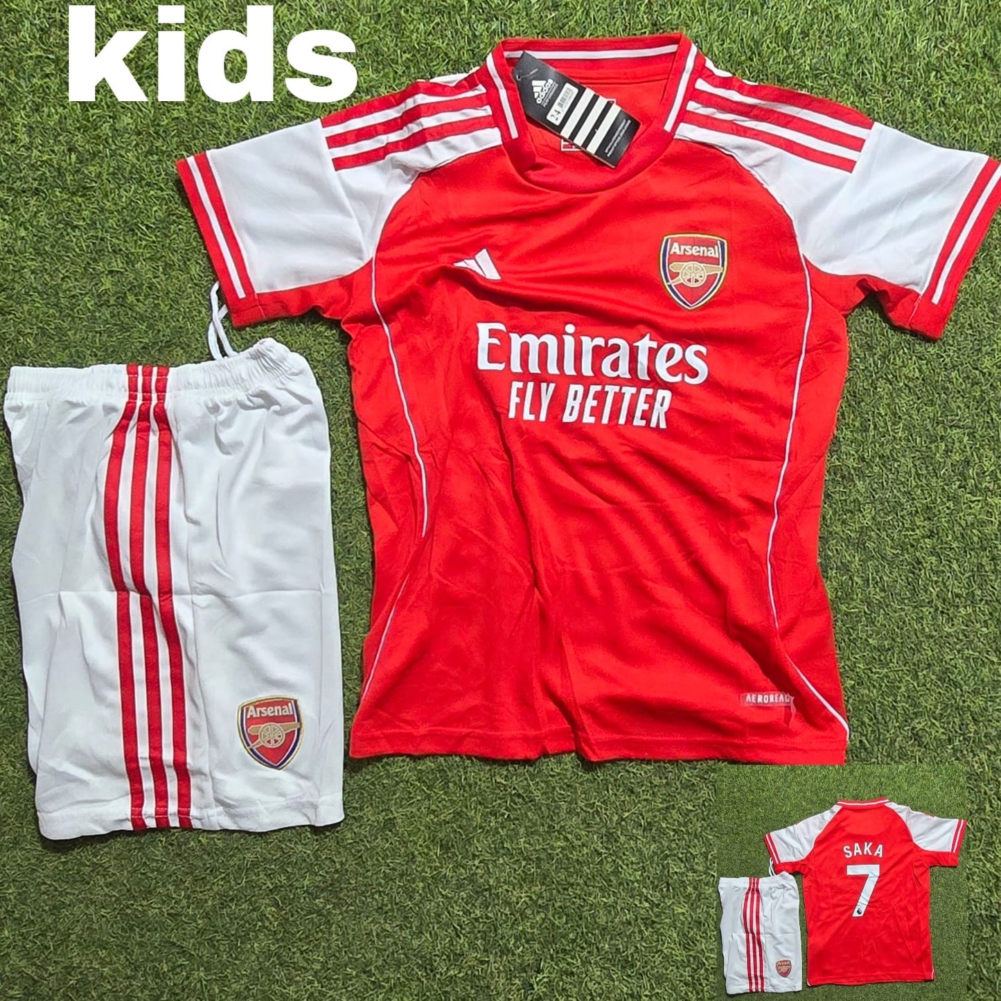 Arsenal Home Saka FREE PRINT + SHORTS