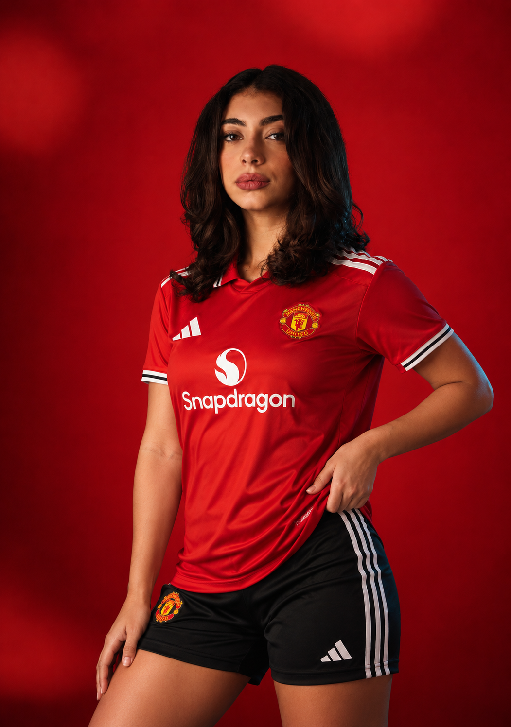 Women’s Manchester United Home Kit + FREE shorts