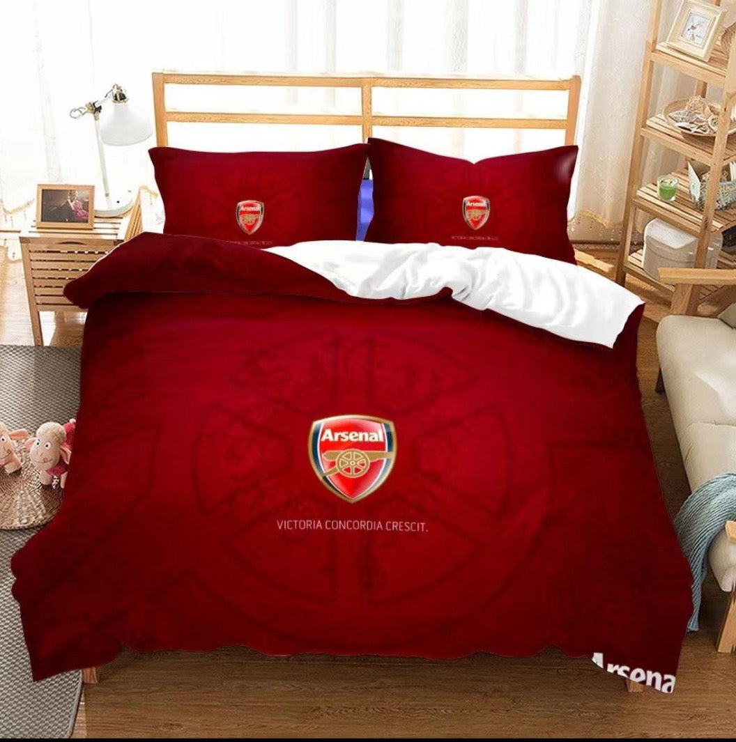 Arsenal Bed Coverlet + 2 Pillow Cases