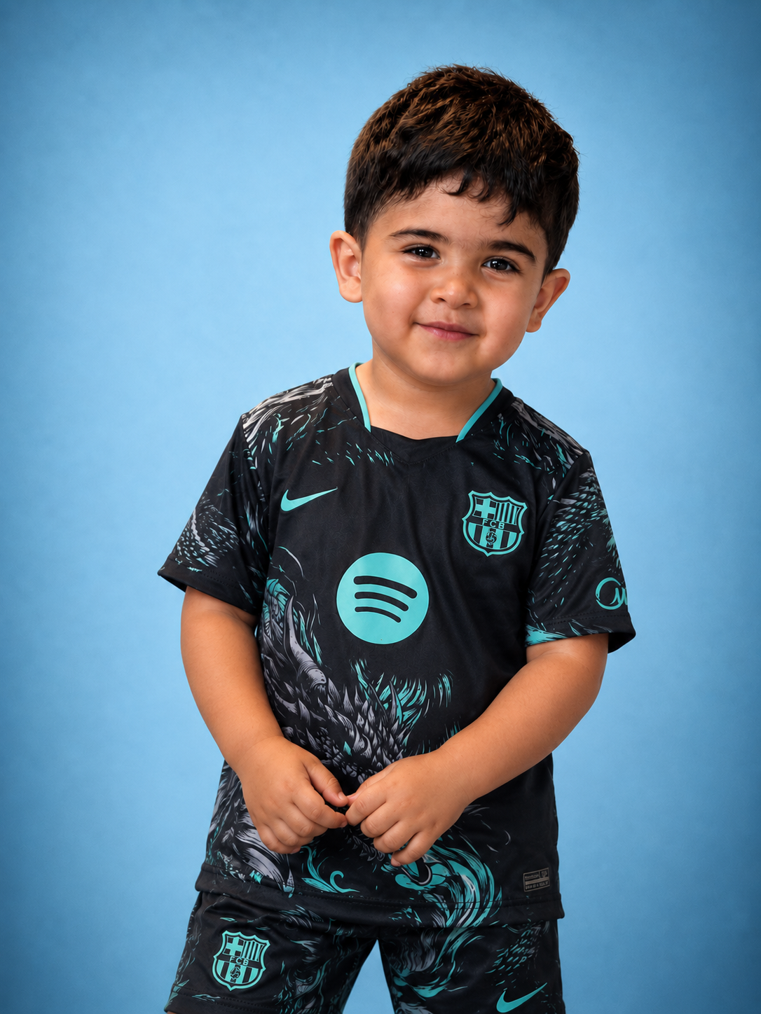 Barcelona Kids Special Edition Kit + FREE shorts