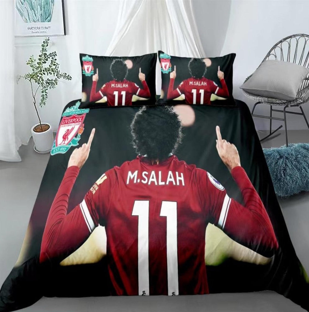 Mohamad Salah Bed Coverlet + 2 Pillow Cases