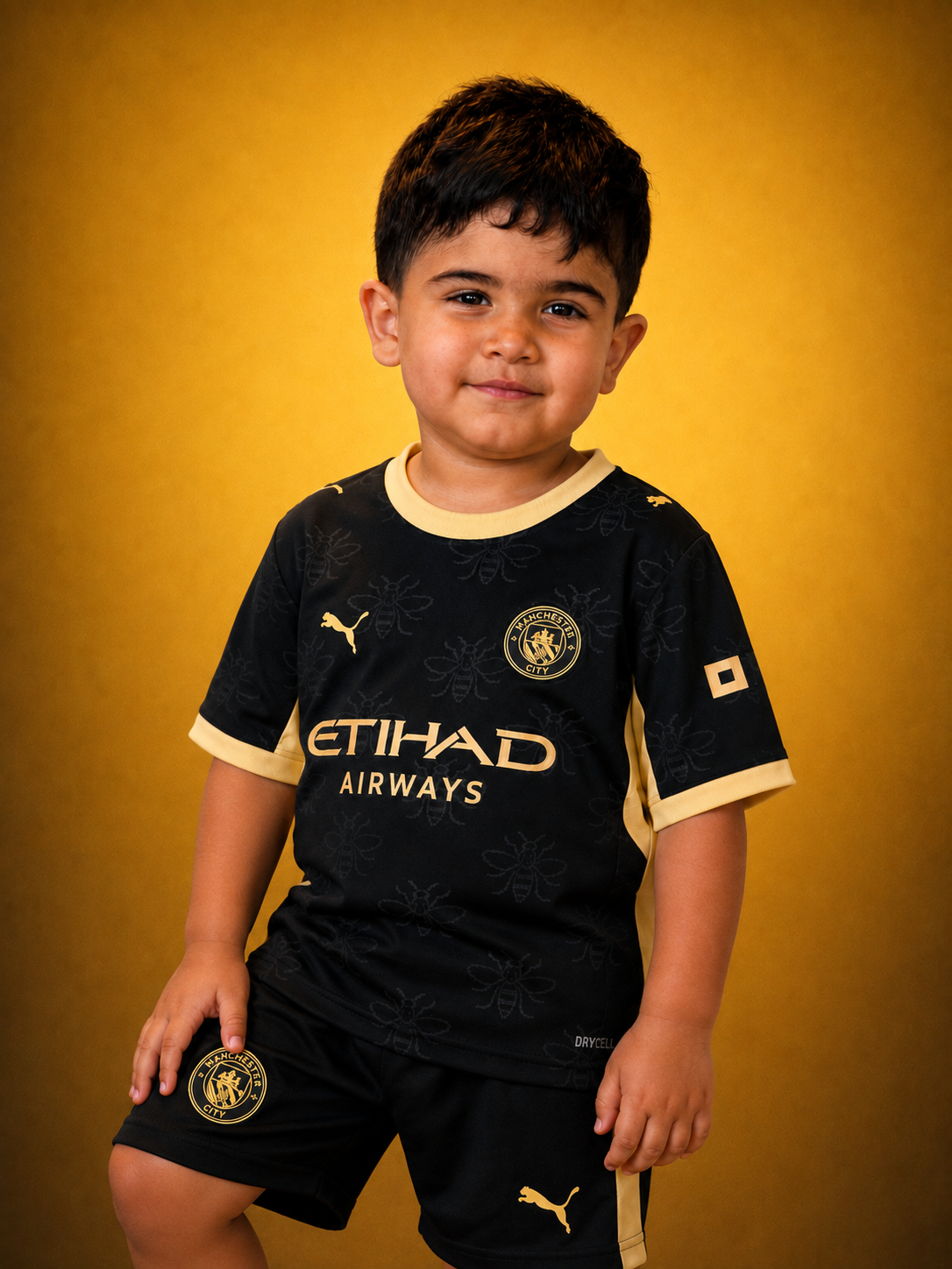 Manchester City Kids Away Kit + FREE shorts