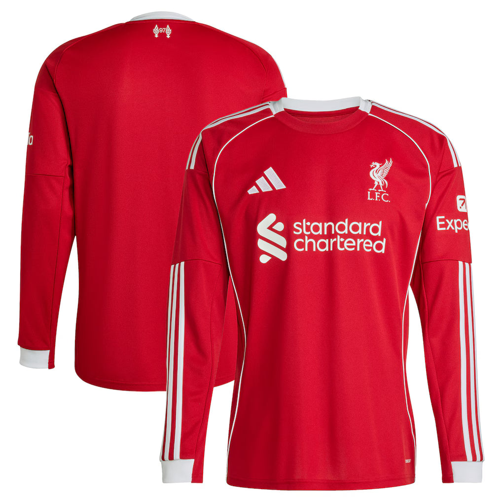 Long Sleeves Liverpool Home Kit + FREE SHORTS