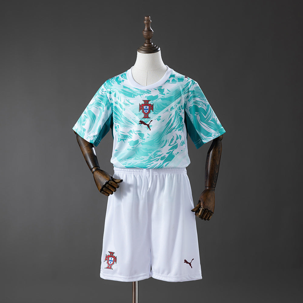 Portugal Kids Away World Cup Kit + FREE shorts