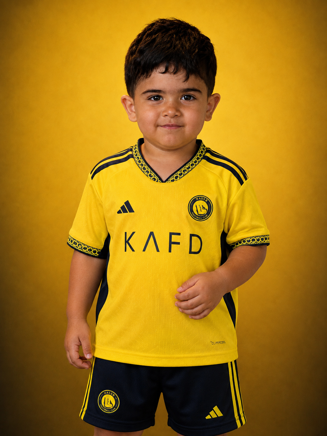 Al Nassr Kids Home Kit + FREE shorts