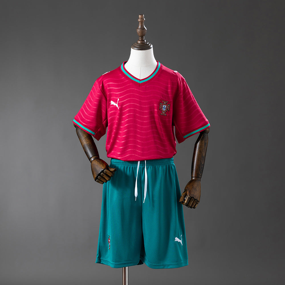 Portugal Kids Home World Cup Kit + FREE shorts
