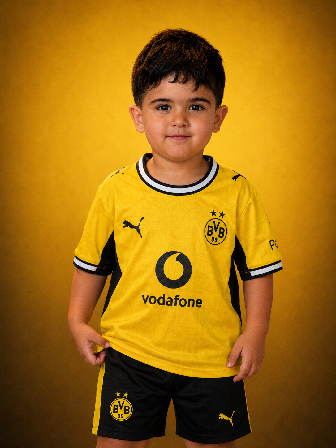 Borussia Dortmund Kids Away Kit + FREE shorts