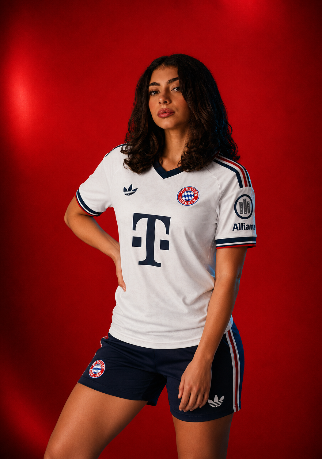 Women’s Bayern München Away Kit + FREE shorts