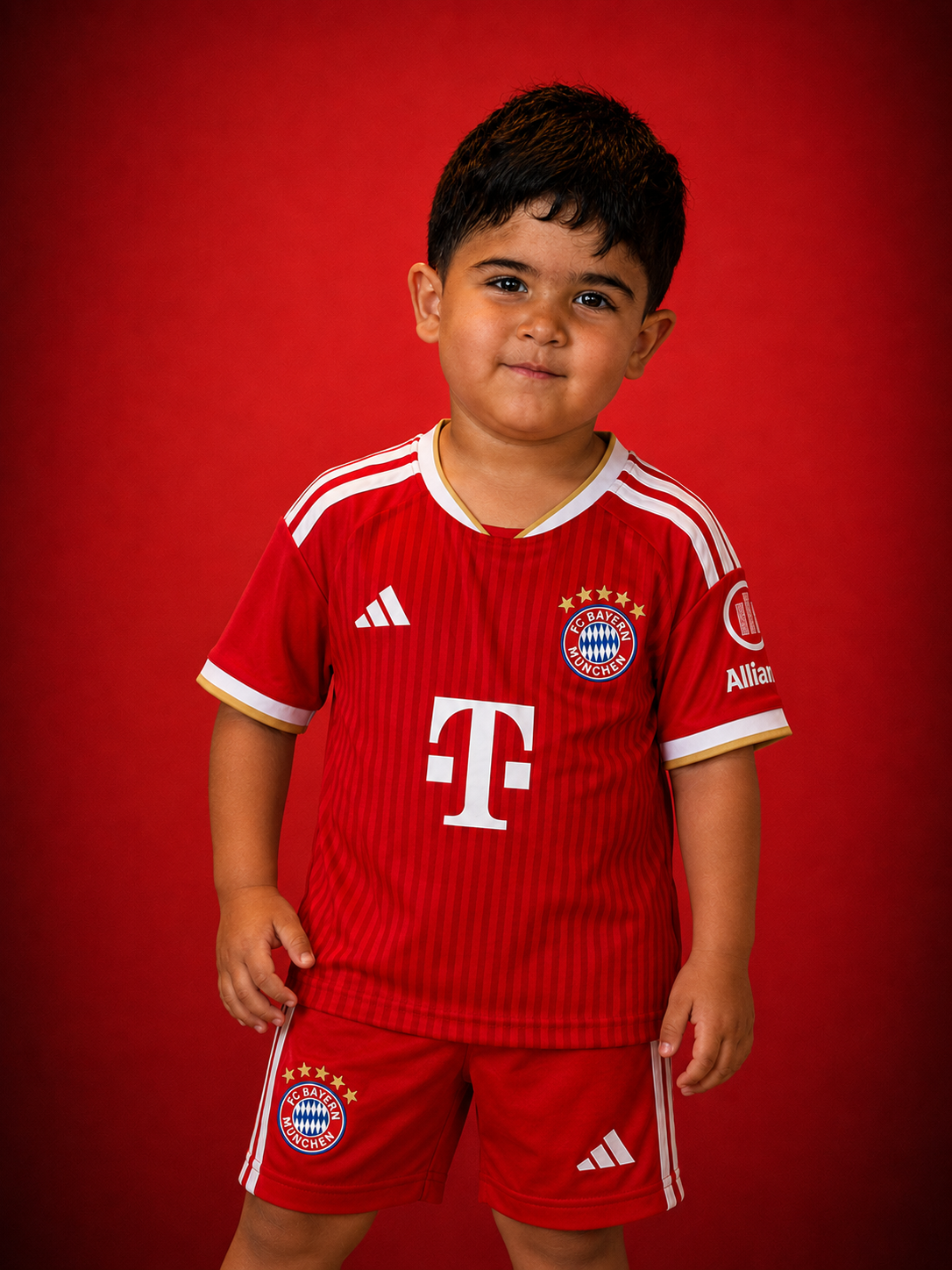 Bayern München Kids Home Kit + FREE shorts