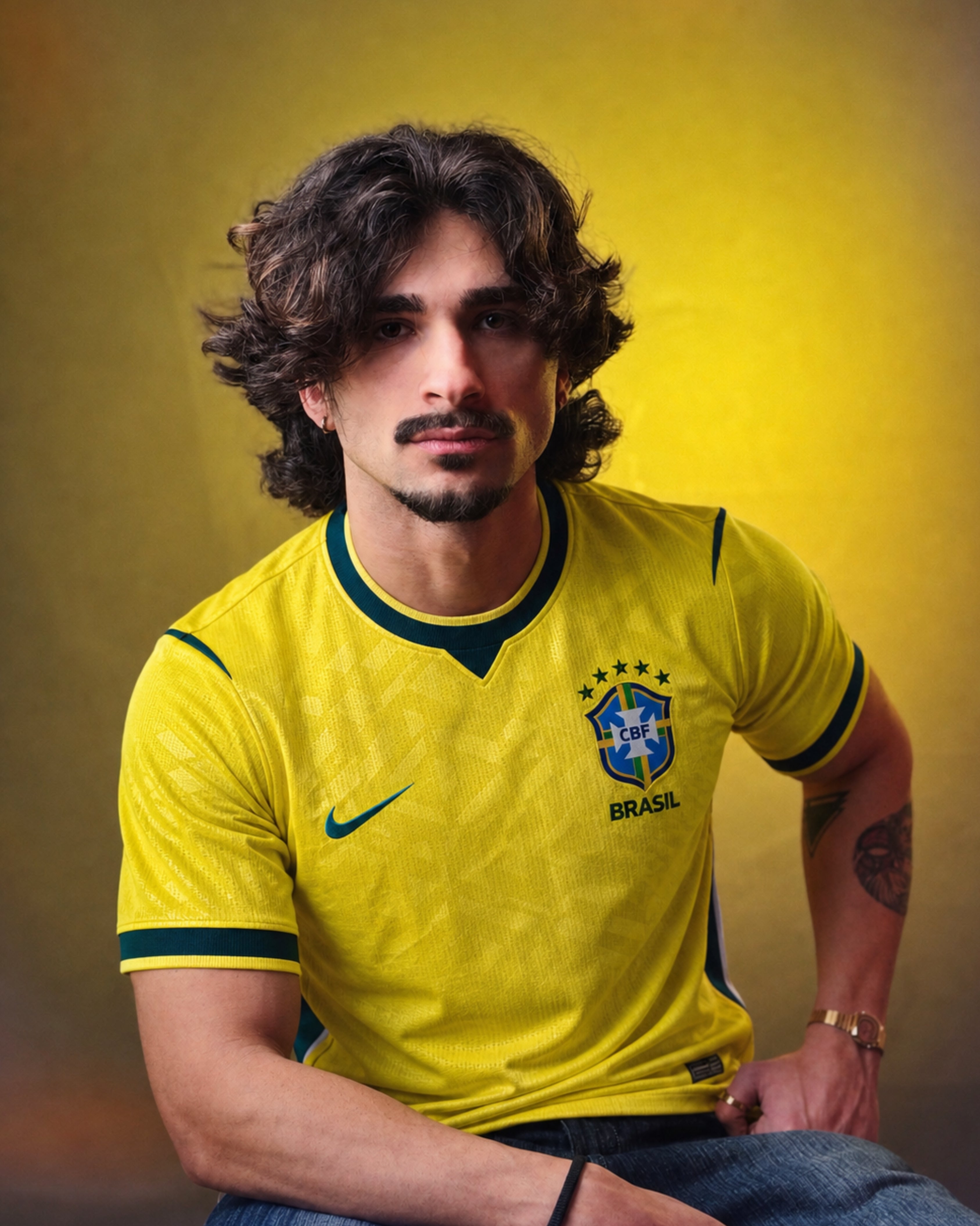 Brazil Home World Cup Kit + FREE shorts
