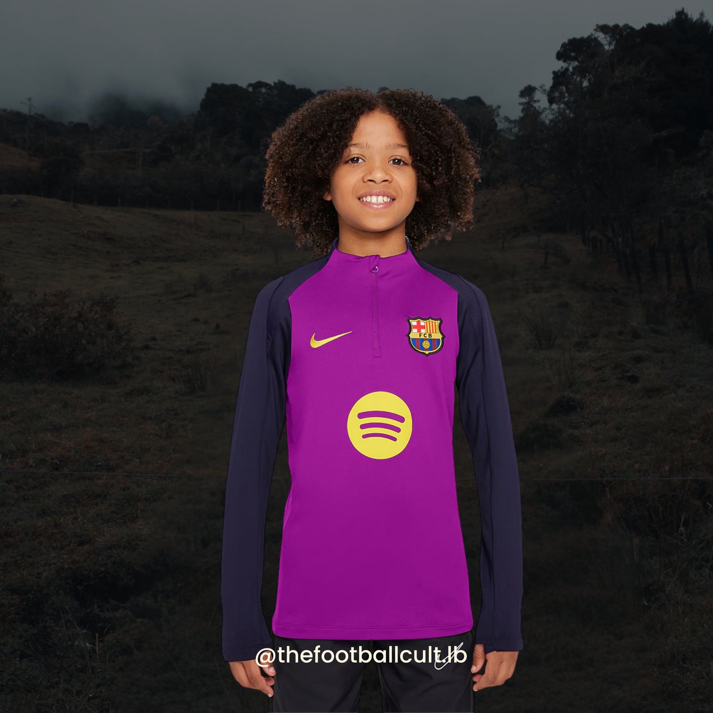 Kids Barcelona Purple Tracksuit 25/26