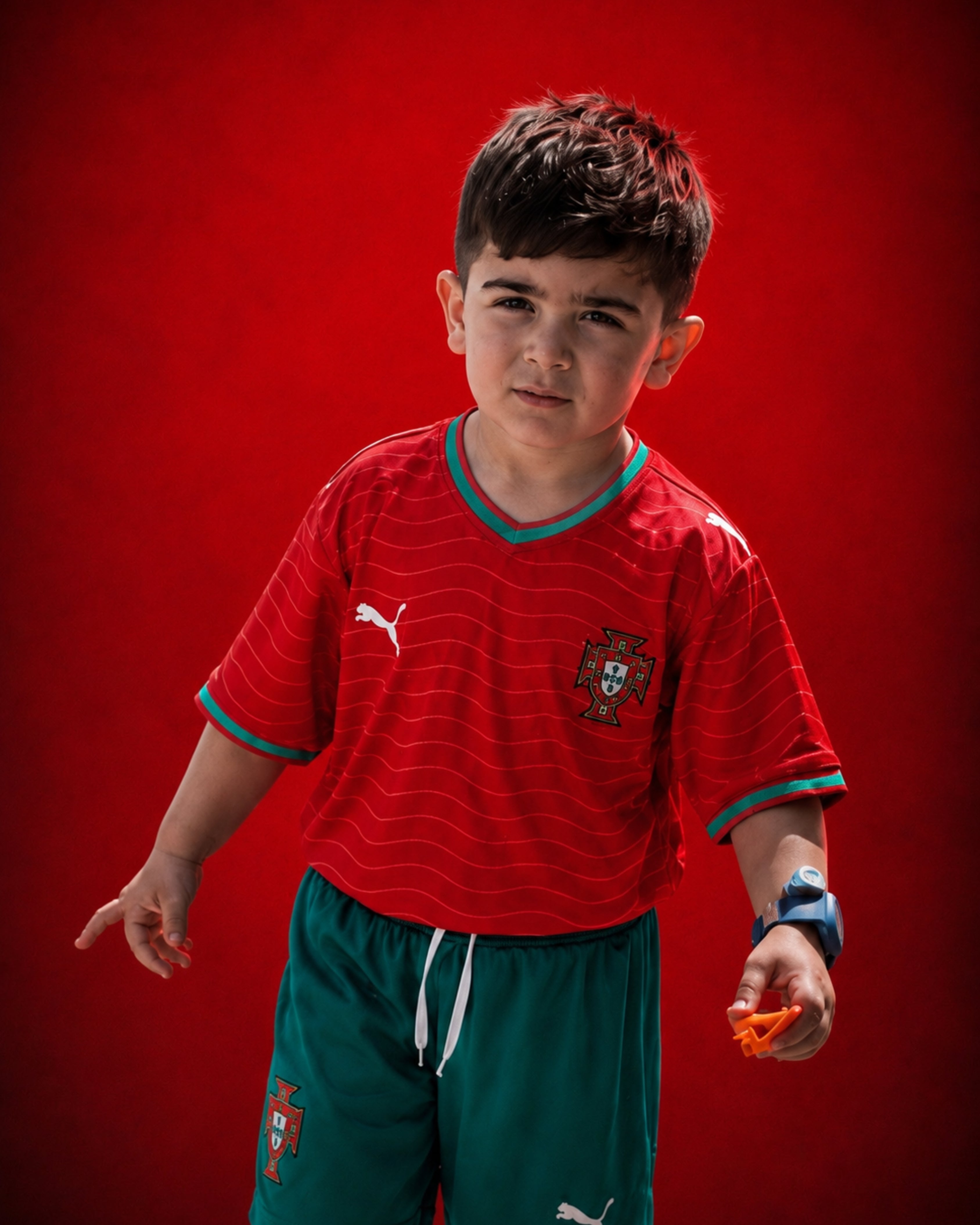 Portugal Kids Home World Cup Kit + FREE shorts