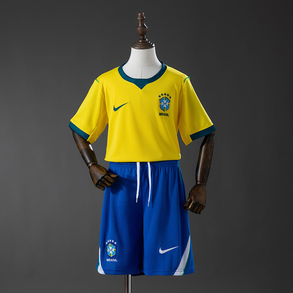 Brazil Kids Home World Cup Kit + FREE shorts