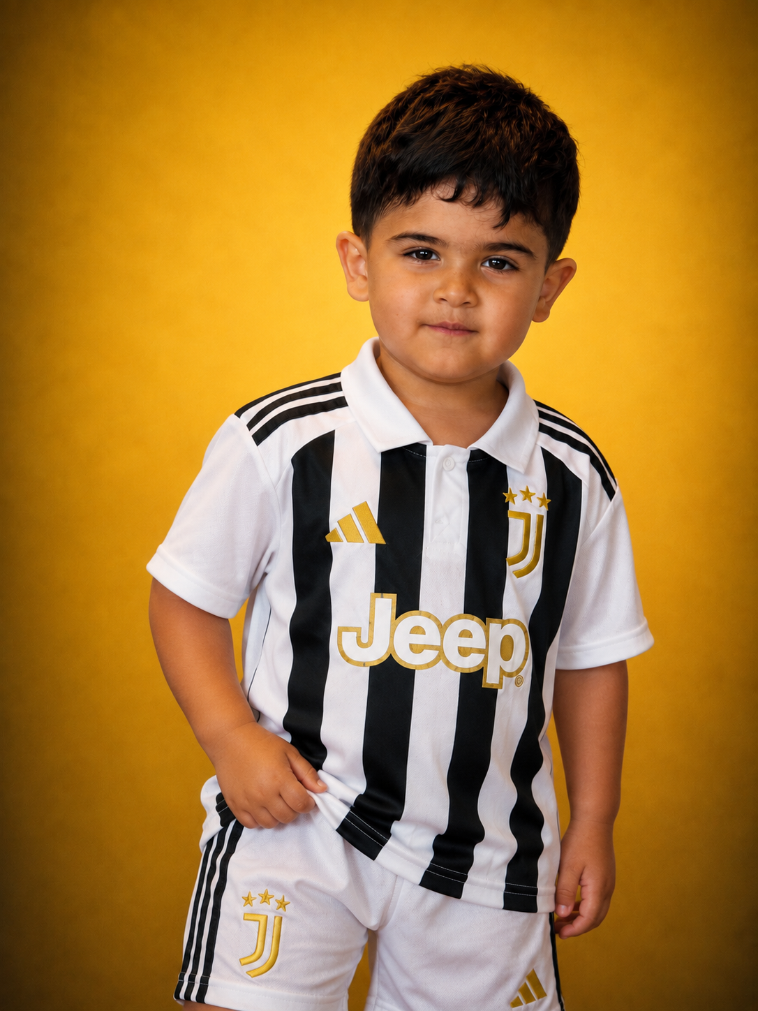 Juventus Kids Home Kit + FREE shorts