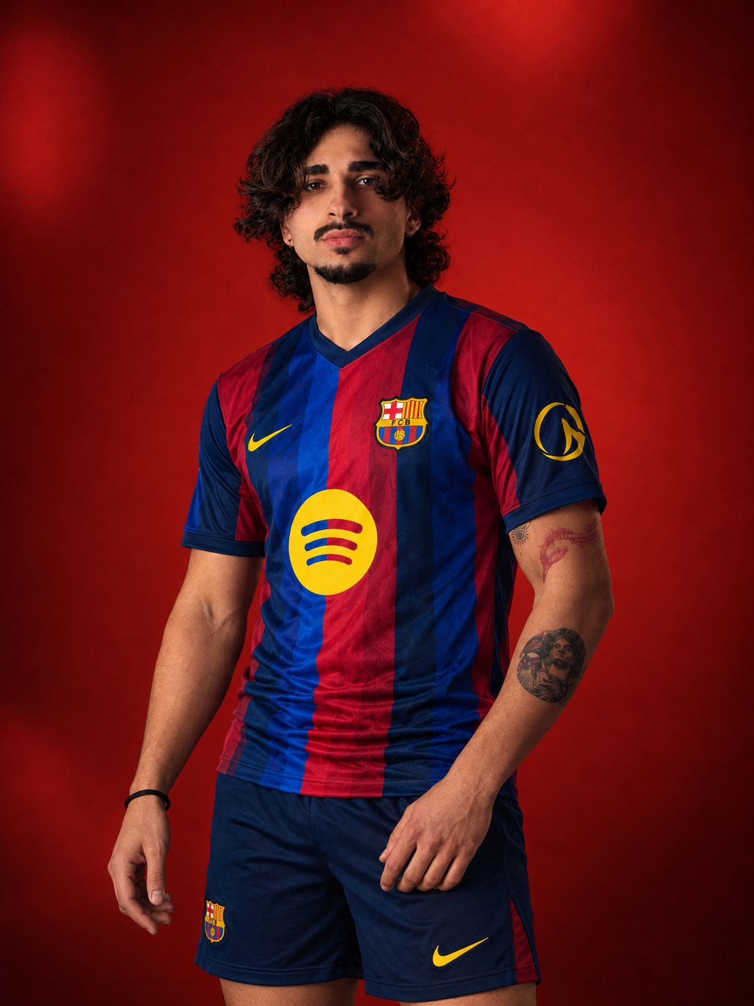 Barcelona Home Kit + FREE shorts