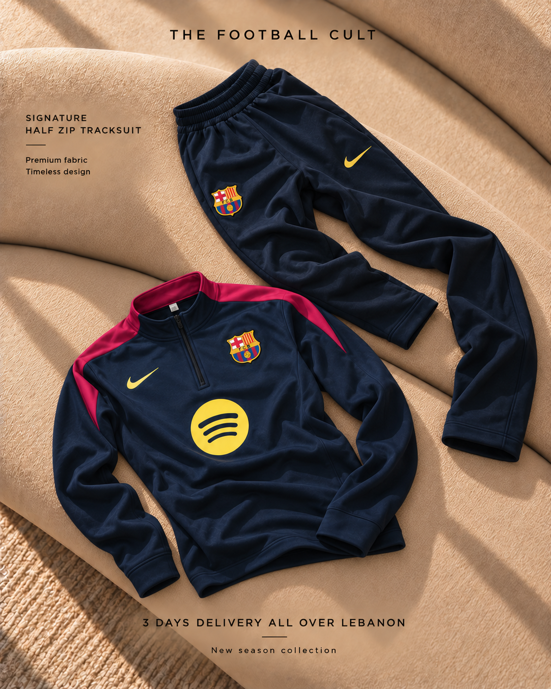 Barcelona Navy Blue Tracksuit 26-27