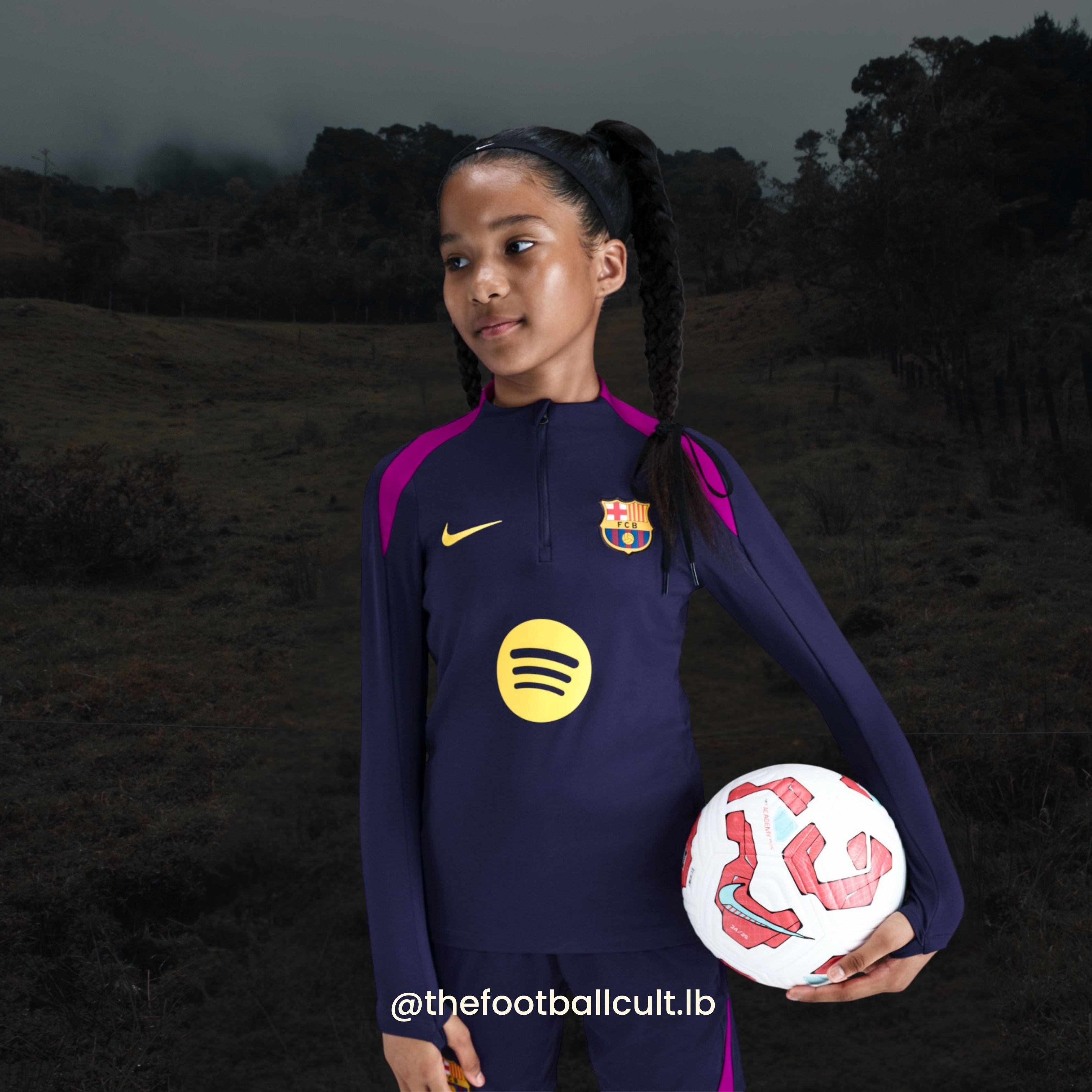 Kids Barcelona Dark Blue Tracksuit 25/26