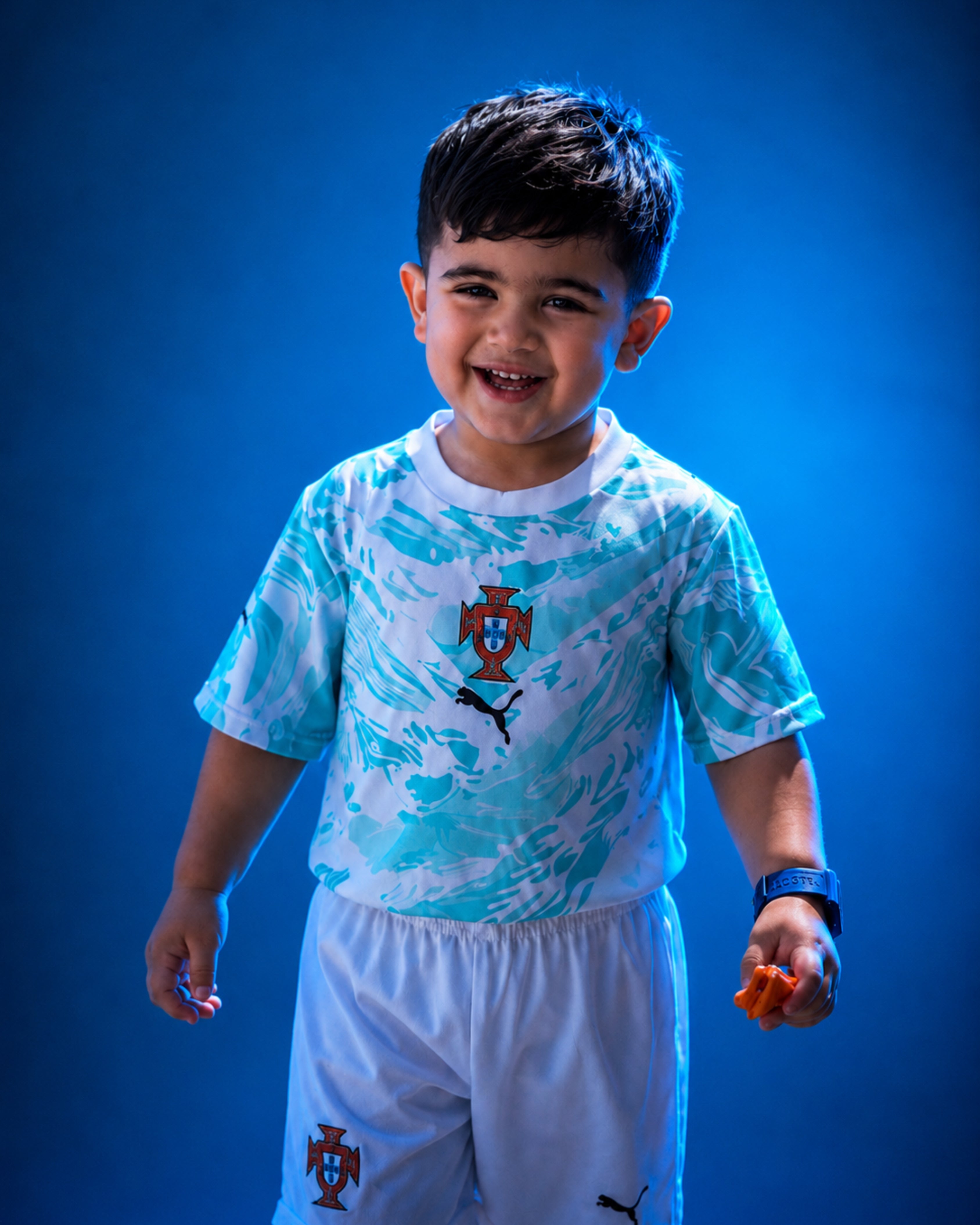 Portugal Kids Away World Cup Kit + FREE shorts