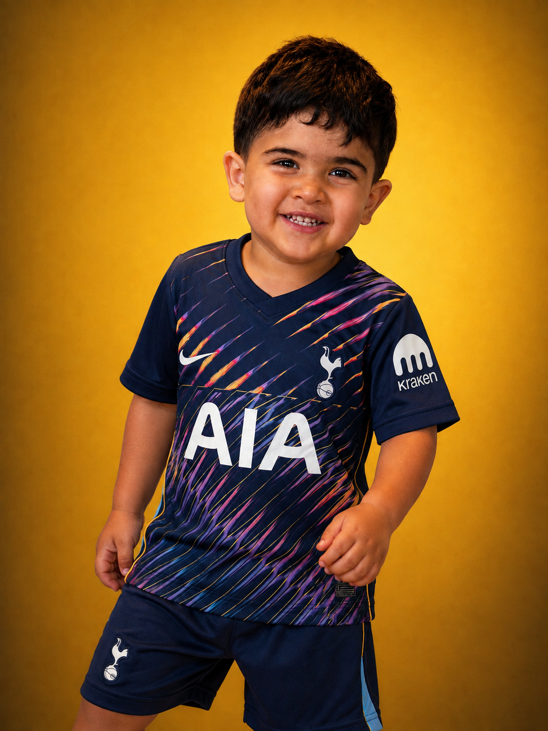 Tottenham Kids Away Kit + FREE shorts