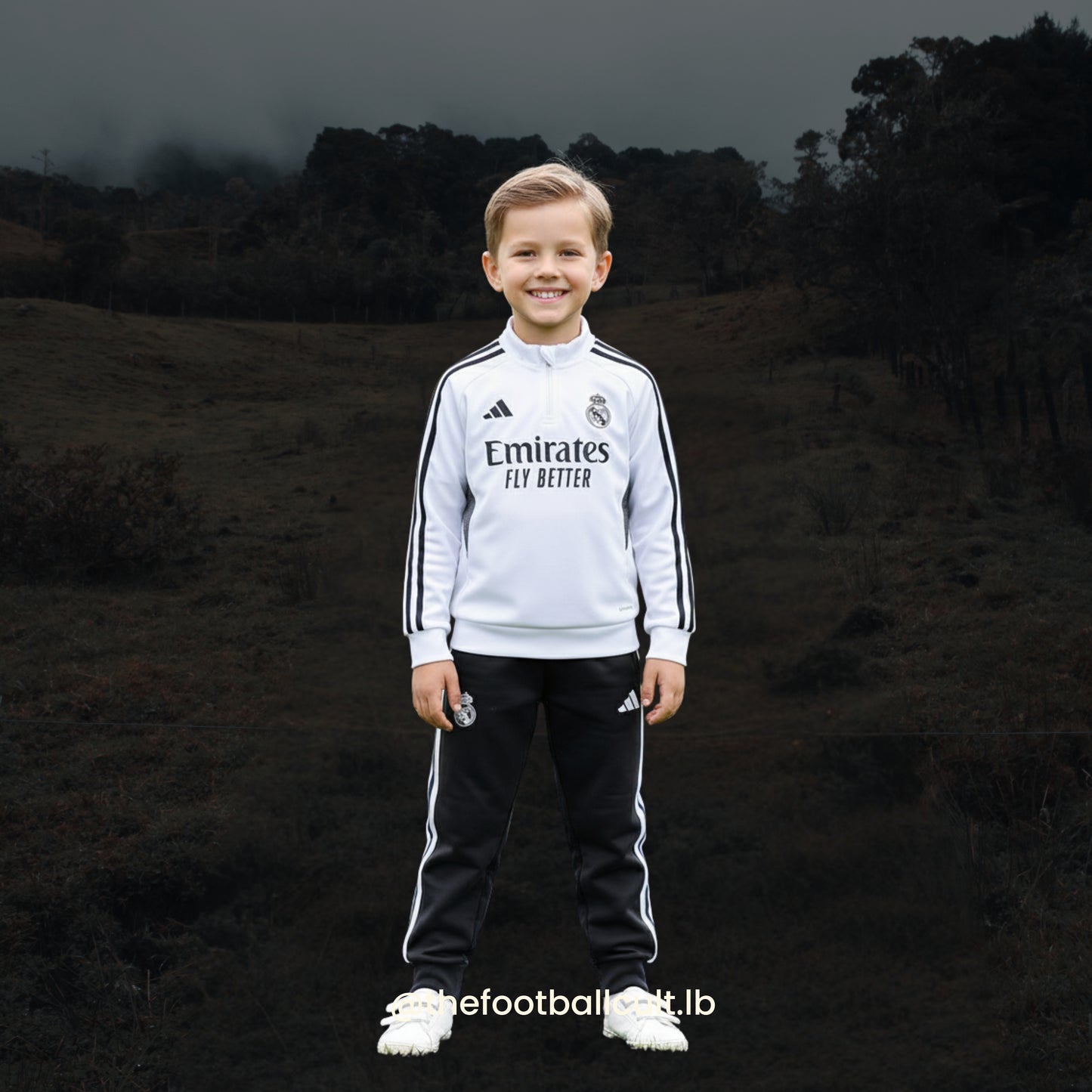 Kids Real Madrid White Tracksuit 25/26