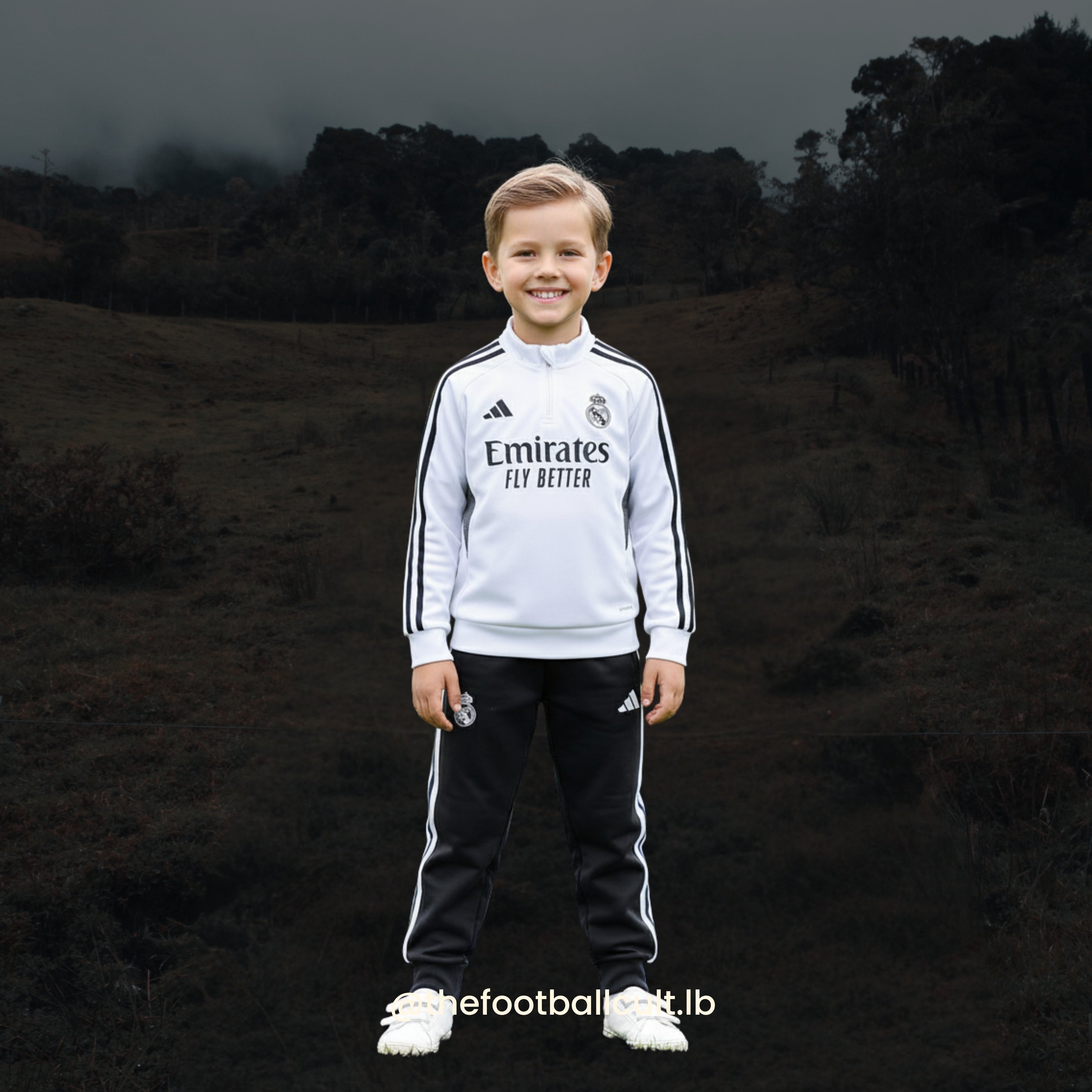 Kids Real Madrid White Tracksuit 25/26