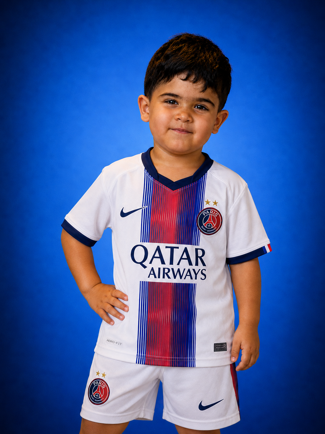 Paris Saint Germain Kids Away Kit + FREE shorts