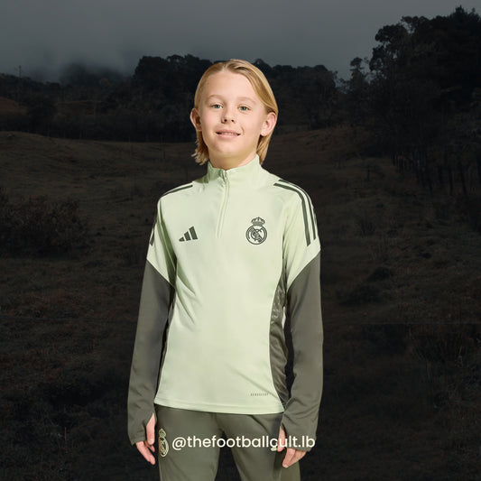 Kids Real Madrid Lime Tracksuit 25/26