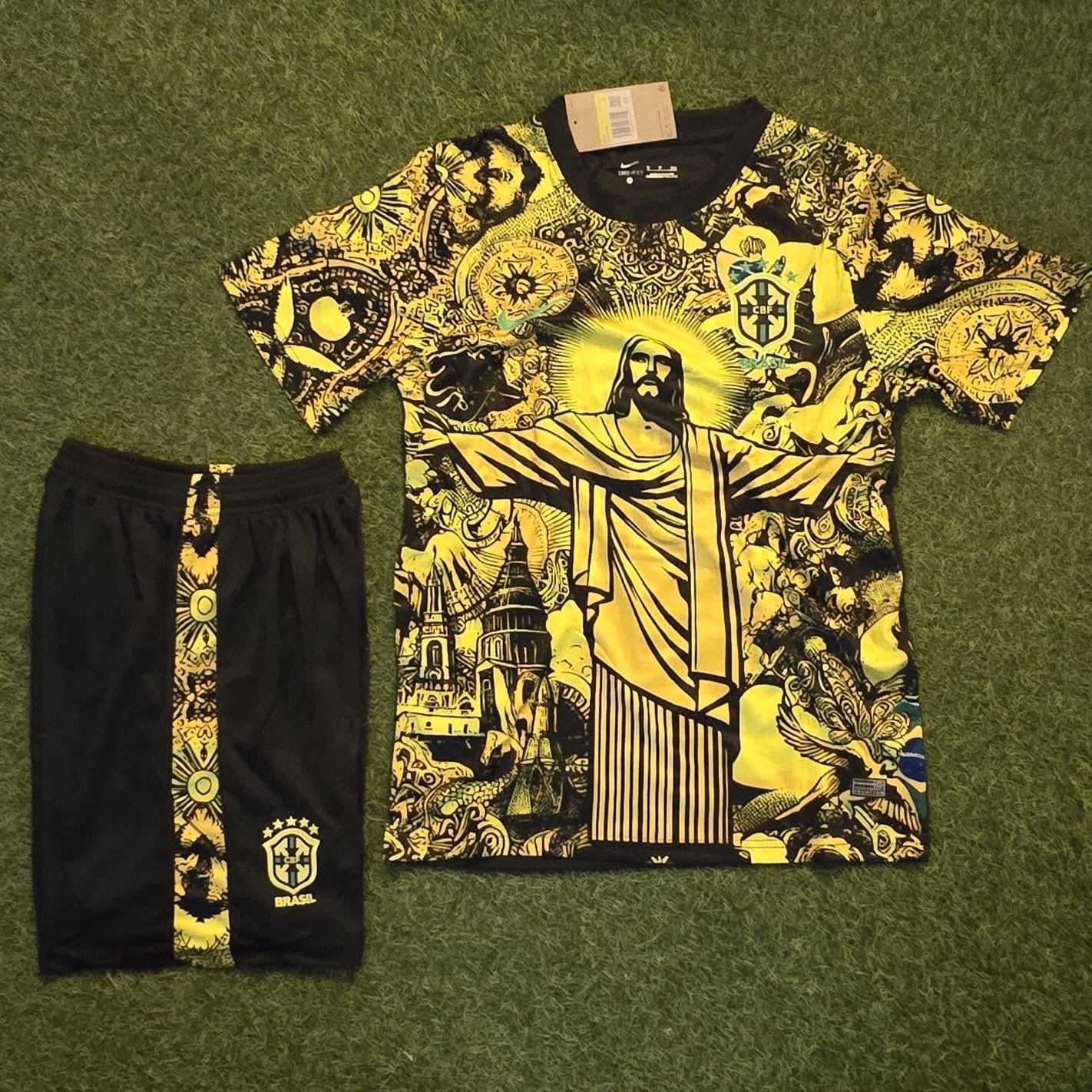 Brazil Christ The Redeemer 2025 Yellow Special Edition Kit+FREE SHORTS