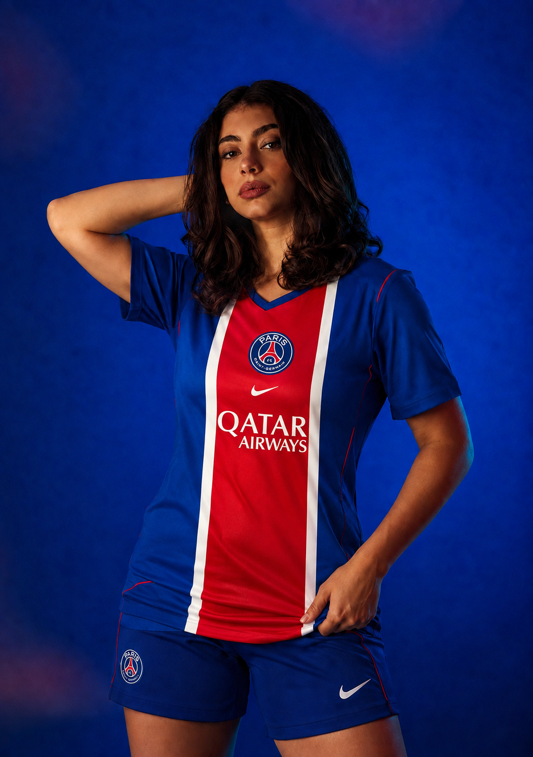 Women’s Paris Saint German Home Kit + FREE shorts