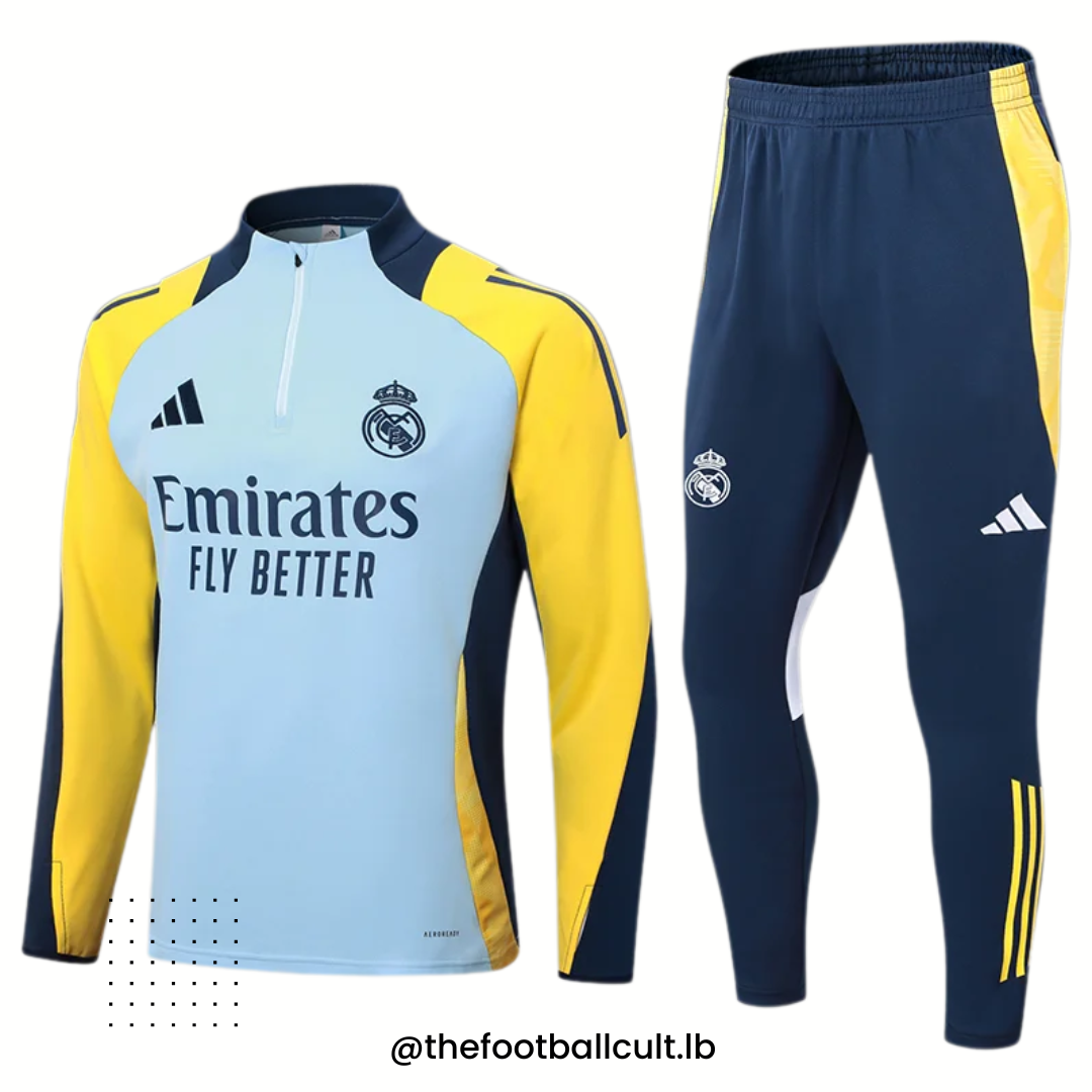 Real Madrid Yellow Tracksuit Training Sets 24-25