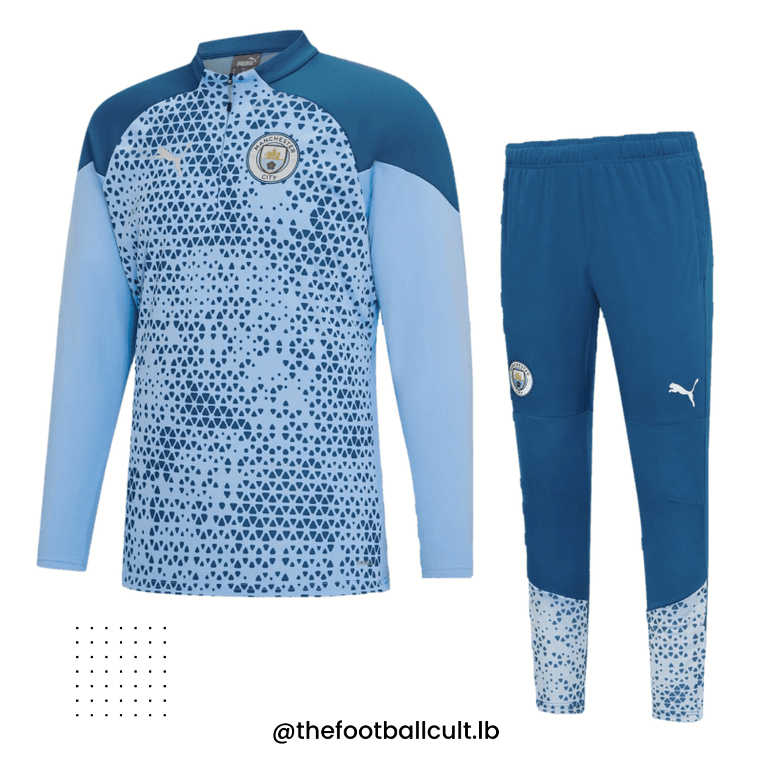 Manchester City Blue Tracksuit Training Set 24-25